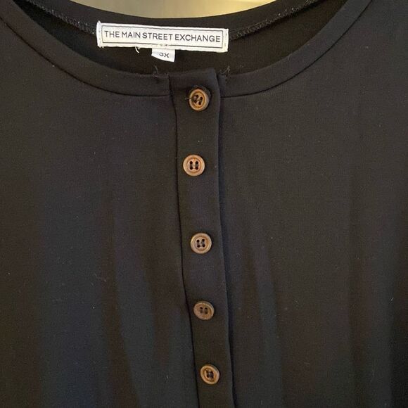 Casual Black Short Sleeve High waisted Maternity Nursing Dress Oversized - Picture 4 of 8